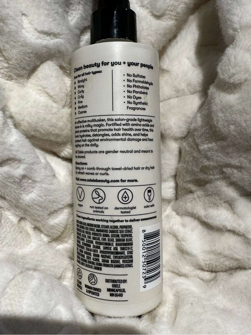 ODELE Leave-In Detangling Tonic for Hydration + Heat Protection 8oz NEW Natural
